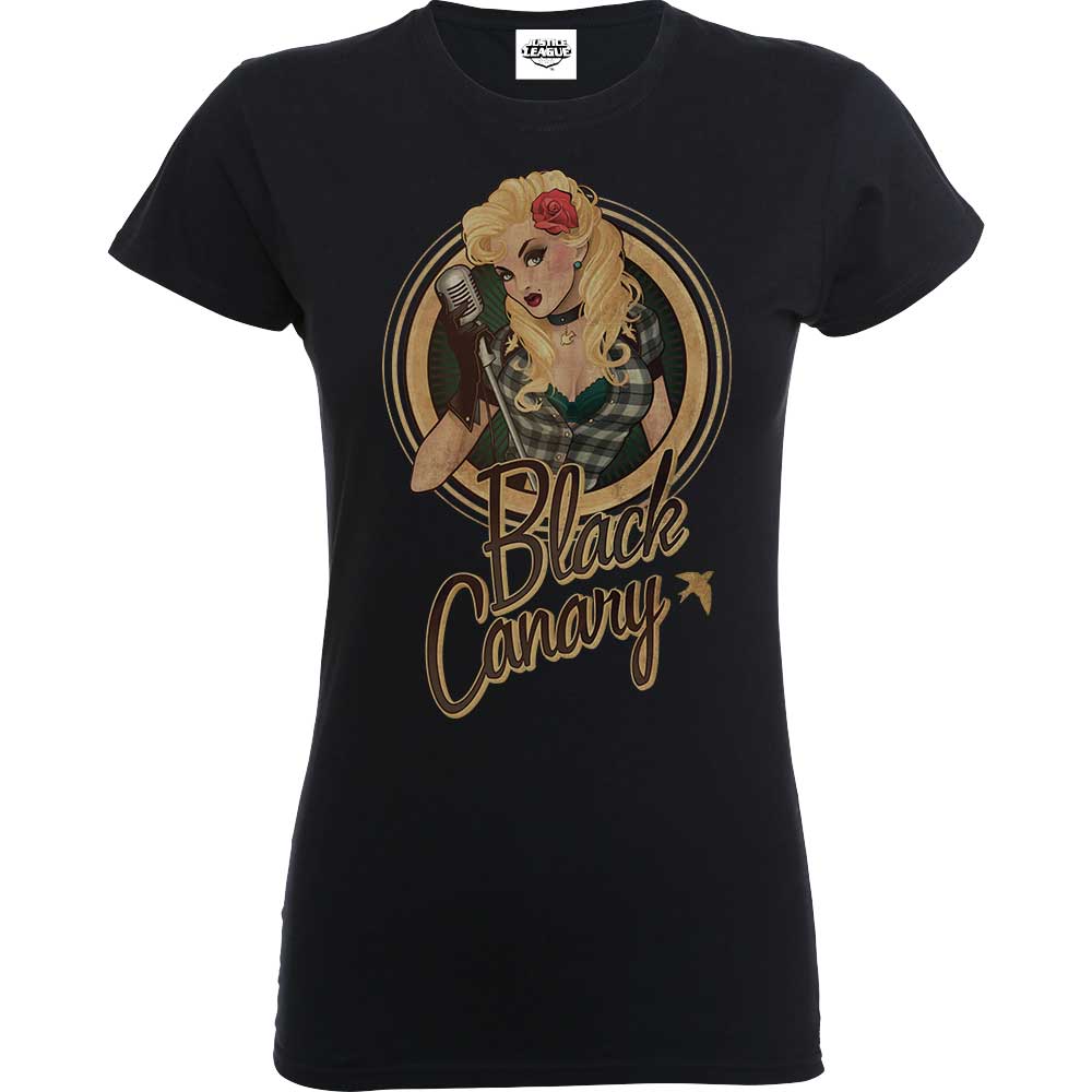 DC COMICS DCコミックス (ジョーカー 生誕 80周年 ) - JUSTICE LEAGUE BOMBSHELL CANARY BADGE / Tシャツ / レディース - PGS